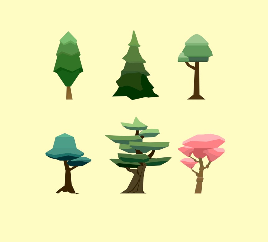 Low poly trees preview image 1